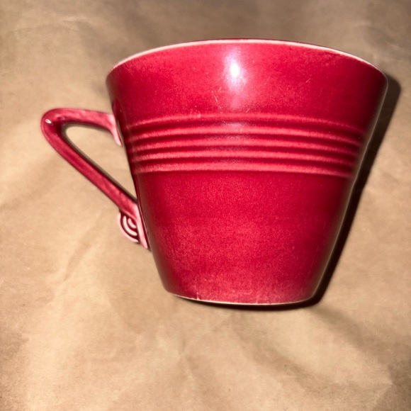 Homer Laughlin (Pre-Fiesta) 1930s - 1940s Red Ceramic Cup and Saucer/Ashtray Set - Picture 6 of 16